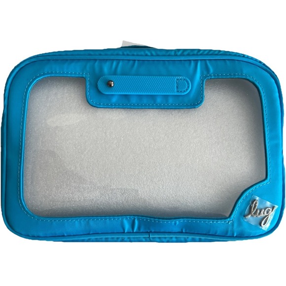 LUG Carriage Clear Stadium Bag Adjustable Crossbody Strap / Handle NWT Blue/Teal - Picture 1 of 8